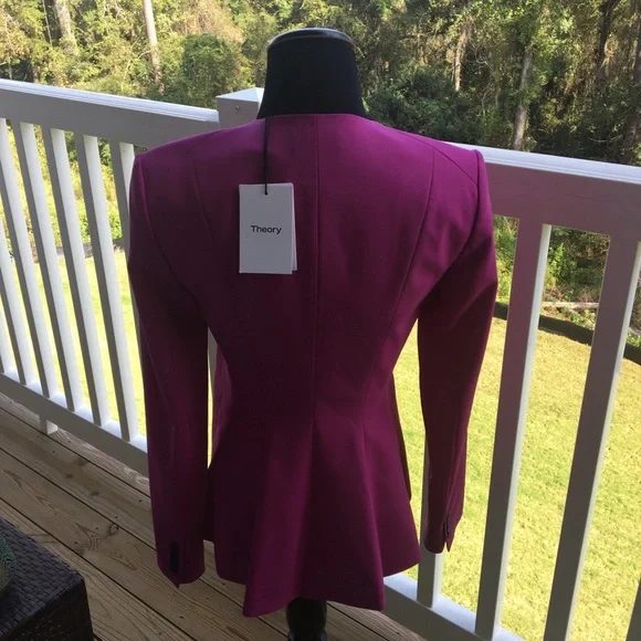 Theory Vivid Fuchsia Classic Suit Blazer
